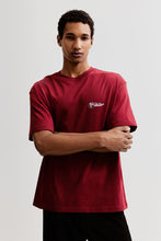 Load image into Gallery viewer, H&M Loose Fit Printed T Shirt Red/Cascade Range