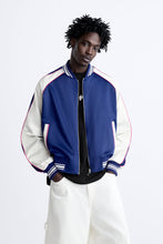 Load image into Gallery viewer, Zara SATIN JACKET WITH EMBROIDERED SLOGAN