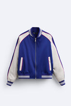 Load image into Gallery viewer, Zara SATIN JACKET WITH EMBROIDERED SLOGAN