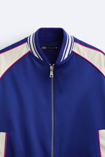 Load image into Gallery viewer, Zara SATIN JACKET WITH EMBROIDERED SLOGAN