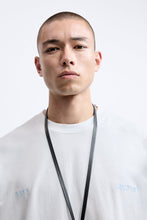 Load image into Gallery viewer, Zara T-SHIRT WITH EMBROIDERED SLOGAN Faded Skyblue