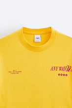 Load image into Gallery viewer, Zara CONTRAST PRINTED T-SHIRT Yellow