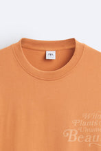 Load image into Gallery viewer, Zara SLOGAN PRINT T-SHIRT TANGERINE