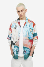 Load image into Gallery viewer, H&M Relaxed Fit Patterned resort shirt Blue/The Notorious B.I.G.