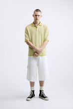 Load image into Gallery viewer, Zara GEOMETRIC JACQUARD KNIT POLO SHIRT