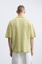 Load image into Gallery viewer, Zara GEOMETRIC JACQUARD KNIT POLO SHIRT