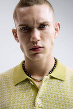 Load image into Gallery viewer, Zara GEOMETRIC JACQUARD KNIT POLO SHIRT