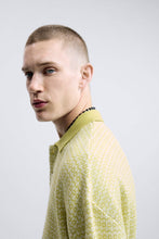 Load image into Gallery viewer, Zara GEOMETRIC JACQUARD KNIT POLO SHIRT