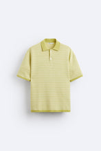 Load image into Gallery viewer, Zara GEOMETRIC JACQUARD KNIT POLO SHIRT