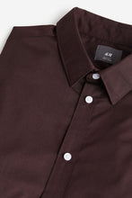 Load image into Gallery viewer, H&M Slim Fit Easy-iron shirt Dark Brown