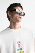 Load image into Gallery viewer, Zara KNIT SWEATSHIRT WITH SLOGAN Oyster White