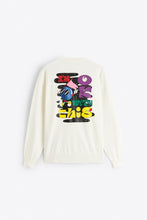 Load image into Gallery viewer, Zara KNIT SWEATSHIRT WITH SLOGAN Oyster White