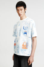 Load image into Gallery viewer, Loose Fit Printed T-shirt (Blue/Tie-dye)