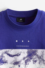 Load image into Gallery viewer, H&M Oversized Fit Printed T-shirt Blue/Power Music Passion