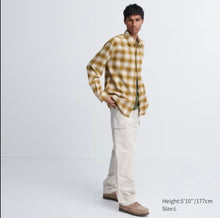 Load image into Gallery viewer, Uniqlo Flannel Long Sleeve Shirt Yellow