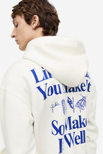 Load image into Gallery viewer, H&M Relaxed Fit Printed Hoodie White/Butterfly