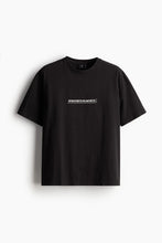 Load image into Gallery viewer, H&M Loose Fit Printed T-shirt Black/Interested