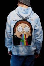 Load image into Gallery viewer, H&M Regular Fit Hoodie Light blue/Rick and Morty