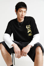 Load image into Gallery viewer, Loose Fit Printed T-shirt (Black/Culture)