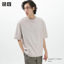Load image into Gallery viewer, Uniqlo U AIRism Cotton Oversized Crew Neck Half Sleeve T-Shirt New Color
