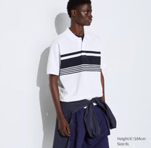 Load image into Gallery viewer, Uniqlo Dry Pique Short Sleeve Polo Shirt (Striped)