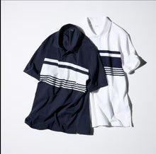 Load image into Gallery viewer, Uniqlo Dry Pique Short Sleeve Polo Shirt (Striped)