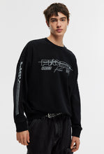 Load image into Gallery viewer, H&M OVERSIZED FIT PRINTED SWEATSHIRT BLACK/PREMIO