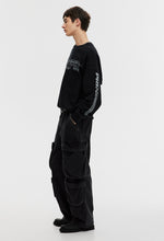 Load image into Gallery viewer, H&M OVERSIZED FIT PRINTED SWEATSHIRT BLACK/PREMIO