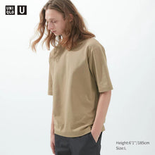 Load image into Gallery viewer, Uniqlo U AIRism Cotton Oversized Crew Neck Half Sleeve T-Shirt New Color