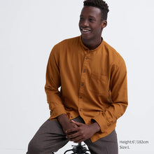 Load image into Gallery viewer, Uniqlo Soft Twill Stand Collar Long Sleeve Shirt
