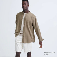 Load image into Gallery viewer, Uniqlo Soft Twill Stand Collar Long Sleeve Shirt