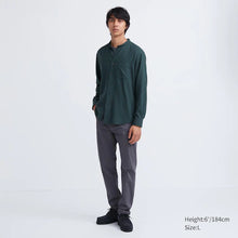 Load image into Gallery viewer, Uniqlo Soft Twill Stand Collar Long Sleeve Shirt