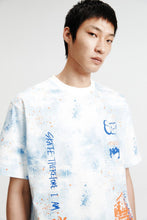 Load image into Gallery viewer, Loose Fit Printed T-shirt (Blue/Tie-dye)