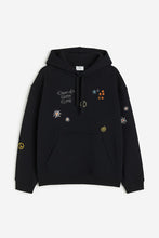 Load image into Gallery viewer, H&M Relaxed Fit Printed Hoodie Black Dream