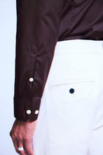 Load image into Gallery viewer, H&M Slim Fit Easy-iron shirt Dark Brown