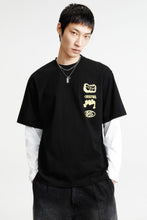 Load image into Gallery viewer, Loose Fit Printed T-shirt (Black/Culture)