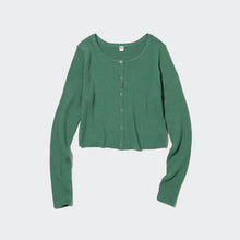 Load image into Gallery viewer, Uniqlo UV Protection Crew Neck Long Sleeve Cropped Cardigan