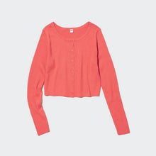 Load image into Gallery viewer, Uniqlo UV Protection Crew Neck Long Sleeve Cropped Cardigan