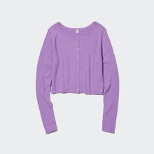 Load image into Gallery viewer, Uniqlo UV Protection Crew Neck Long Sleeve Cropped Cardigan