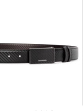 Load image into Gallery viewer, DAPPER Carbon Fiber Inlay Plaque Buckle Belt