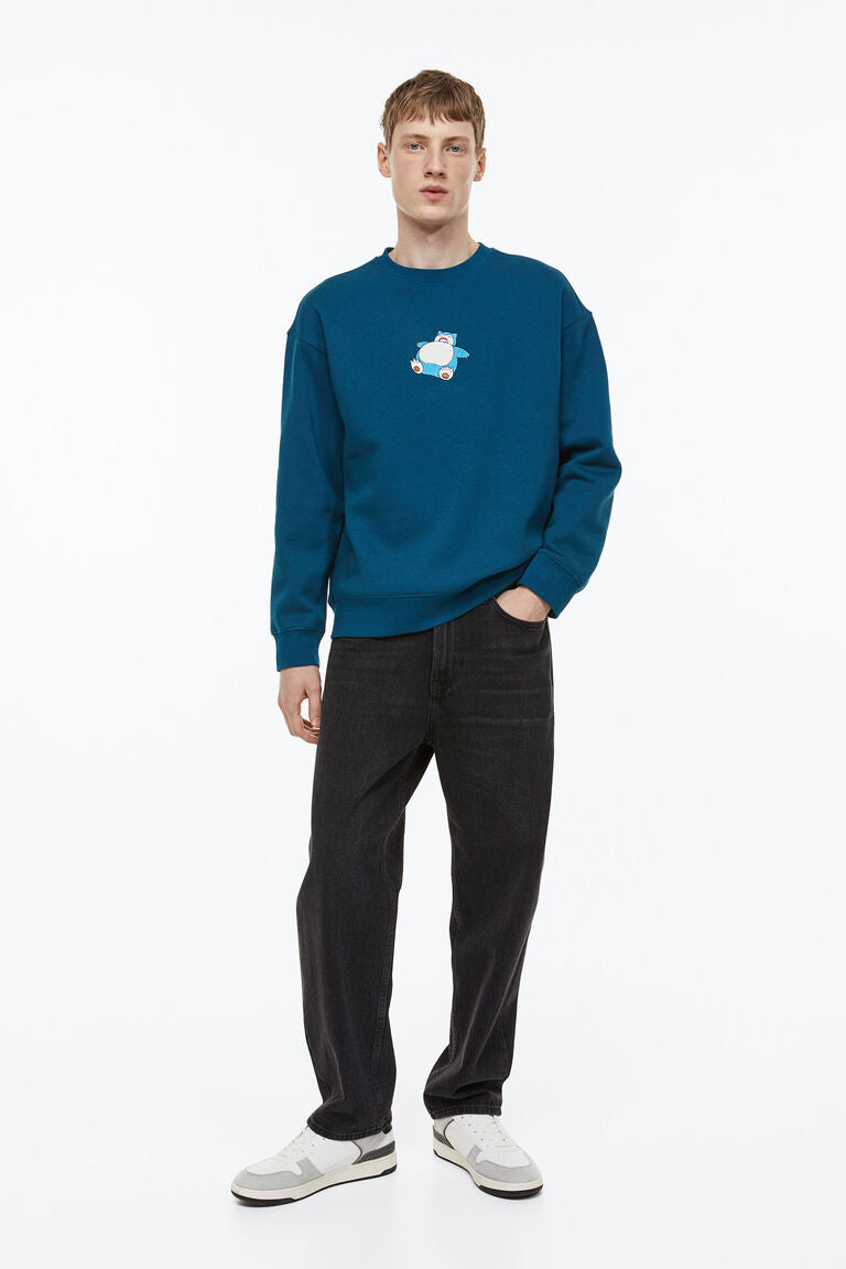 Relaxed Fit Hoodie - White/Pokémon - Men