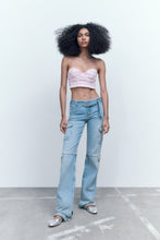 Load image into Gallery viewer, Zara TEXTURED CORSET TOP and GINGHAM CHECK MINI SKIRT