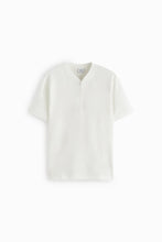 Load image into Gallery viewer, Zara Textured Weave Polo Shirt Oyster White