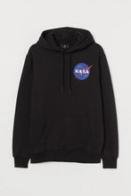 Load image into Gallery viewer, H&M x NASA Print Hoodie Black