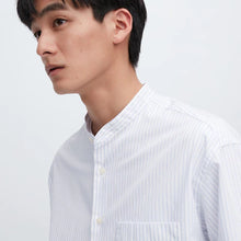 Load image into Gallery viewer, Uniqlo Extra Fine Cotton Broadcloth Oversized Stand Collar Long Sleeve Shirt