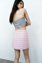 Load image into Gallery viewer, Zara TEXTURED CORSET TOP and GINGHAM CHECK MINI SKIRT