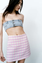 Load image into Gallery viewer, Zara TEXTURED CORSET TOP and GINGHAM CHECK MINI SKIRT
