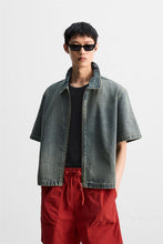 Load image into Gallery viewer, ZARA DENIM ZIP-UP SHIRT
