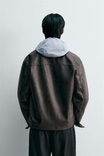 Load image into Gallery viewer, ZARA WASHED FAUX LEATHER OVERSHIRT
