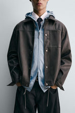 Load image into Gallery viewer, ZARA WASHED FAUX LEATHER OVERSHIRT
